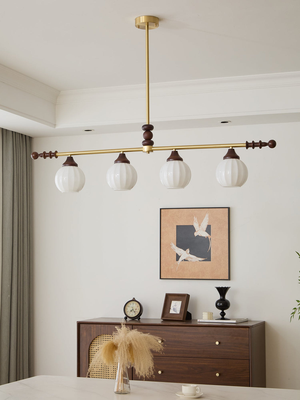Moriel Lustre Vintage Traditionnel Élégant en Bois