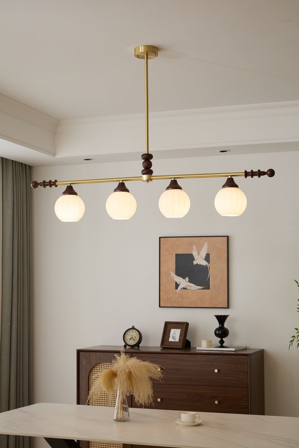 Moriel Lustre Vintage Traditionnel Élégant en Bois