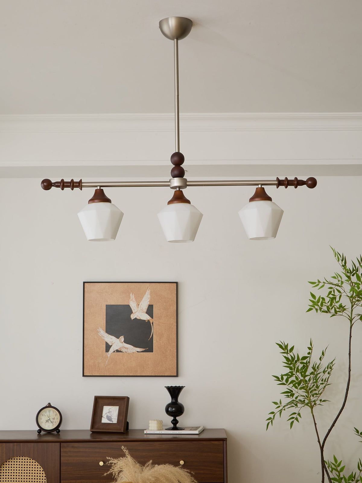 Moriel Lustre Vintage Traditionnel Élégant en Bois
