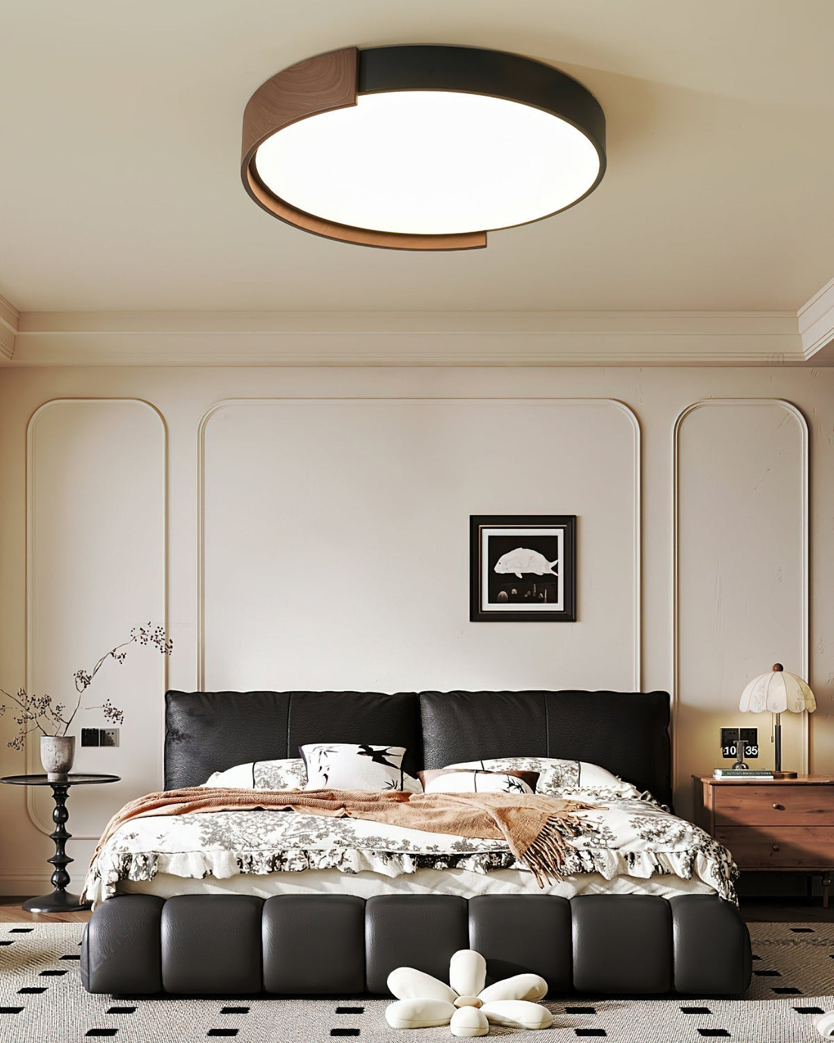 Claxy ceiling light in a minimalist office space.