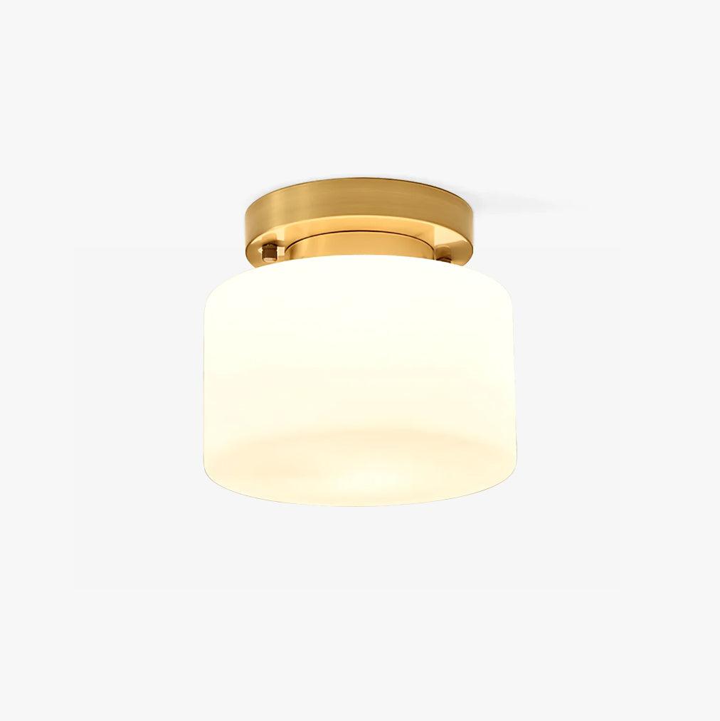 Orenoria Plafonnier Flush Art Nordique Laiton Verre