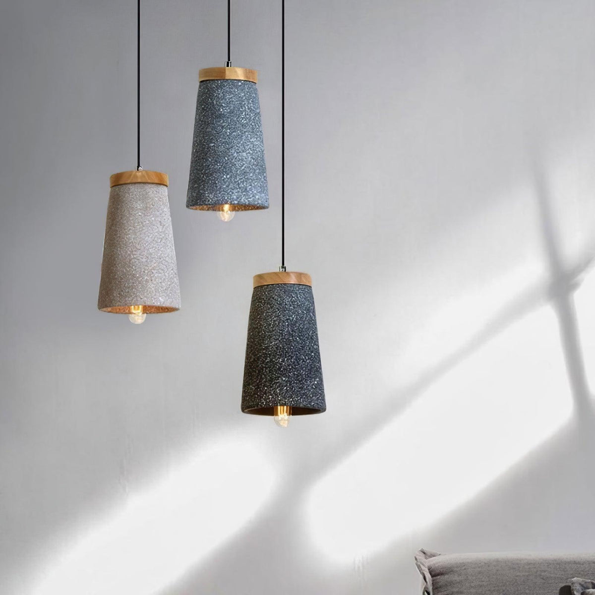 Althere Lustre Suspendu En Bois Et Ciment