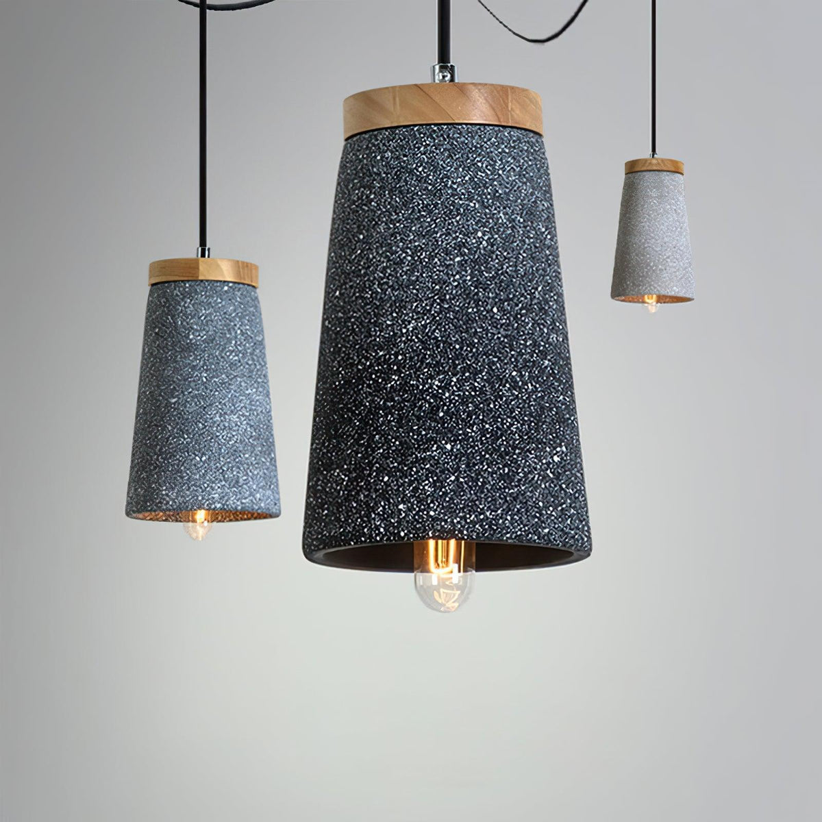 Althere Lustre Suspendu En Bois Et Ciment