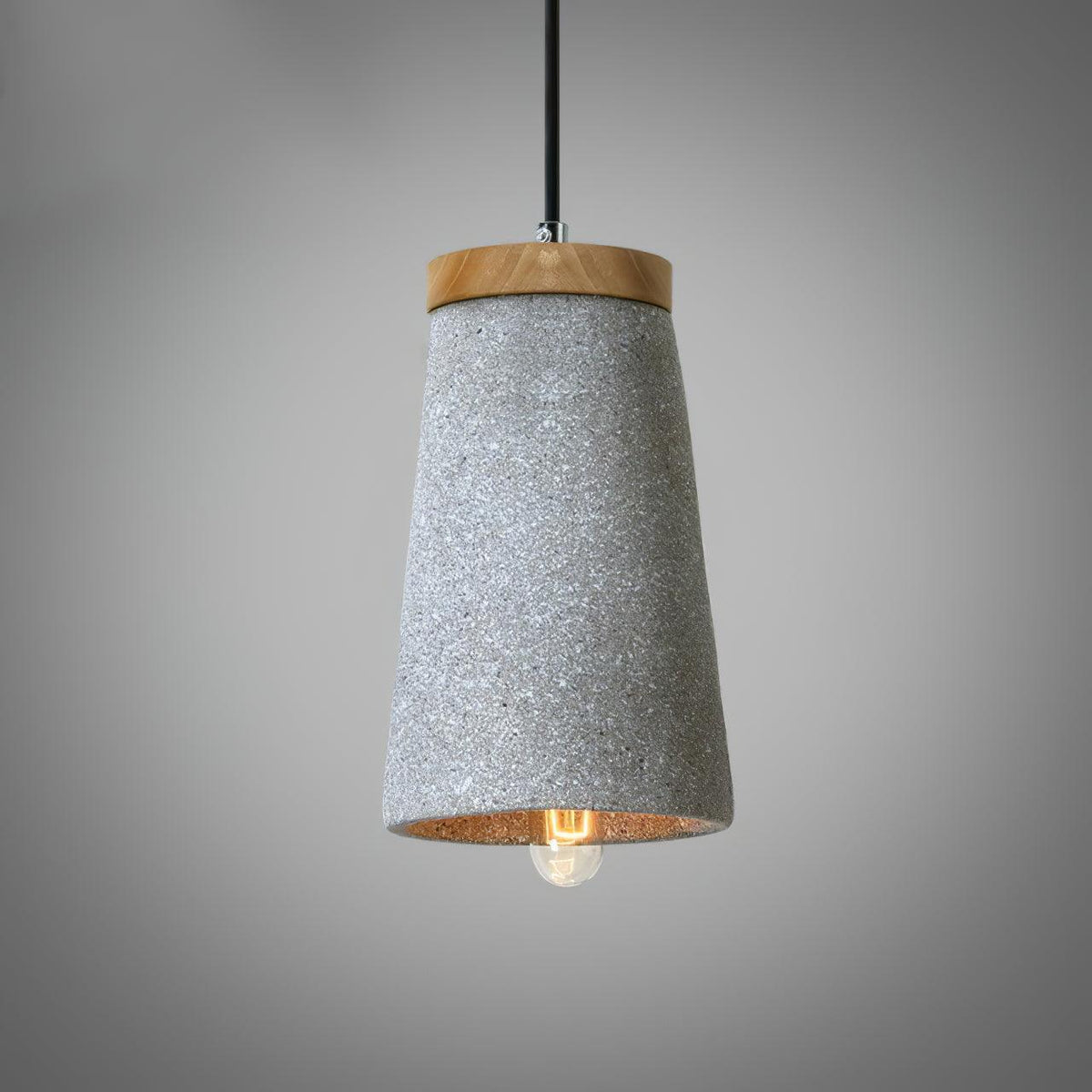 Althere Lustre Suspendu En Bois Et Ciment
