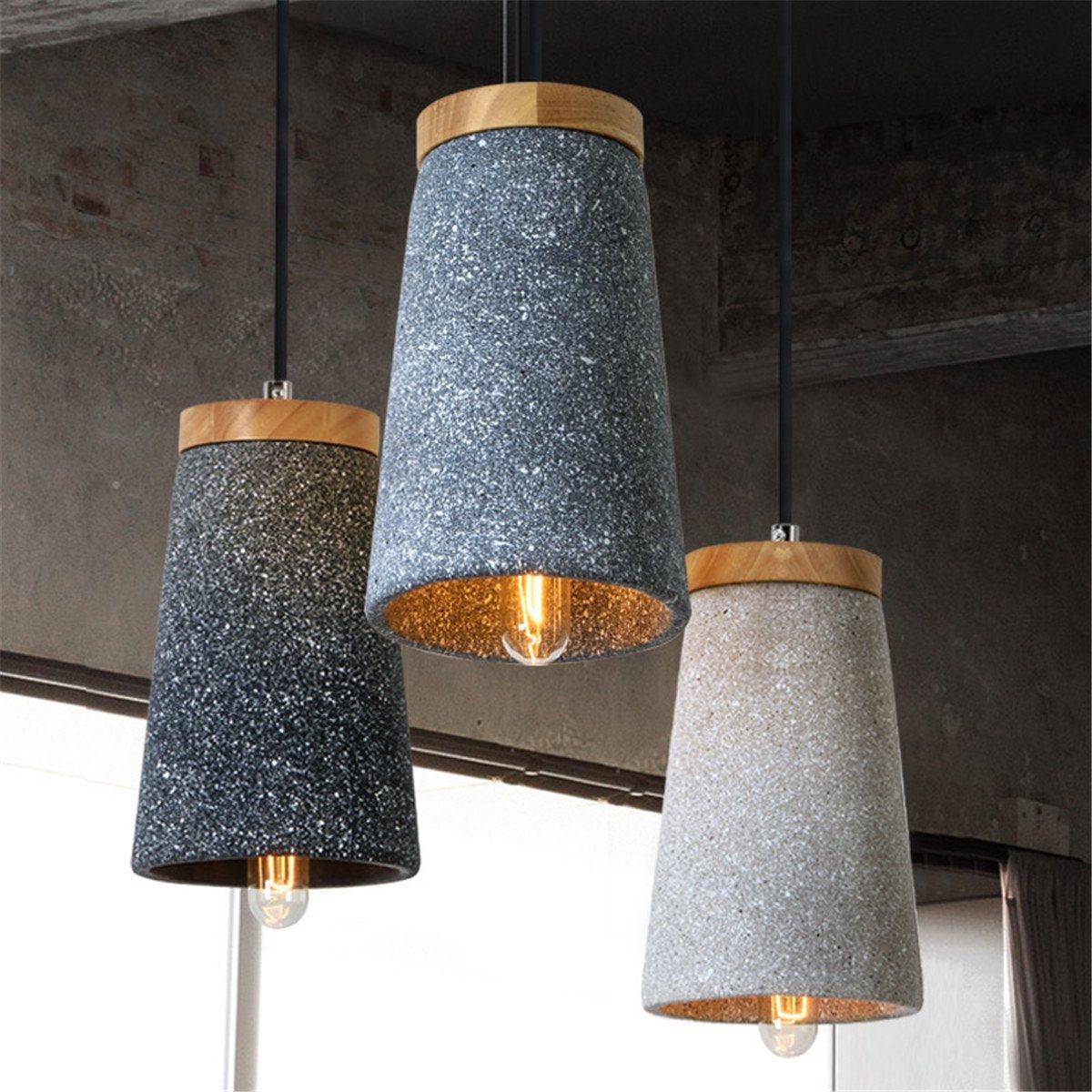 Althere Lustre Suspendu En Bois Et Ciment
