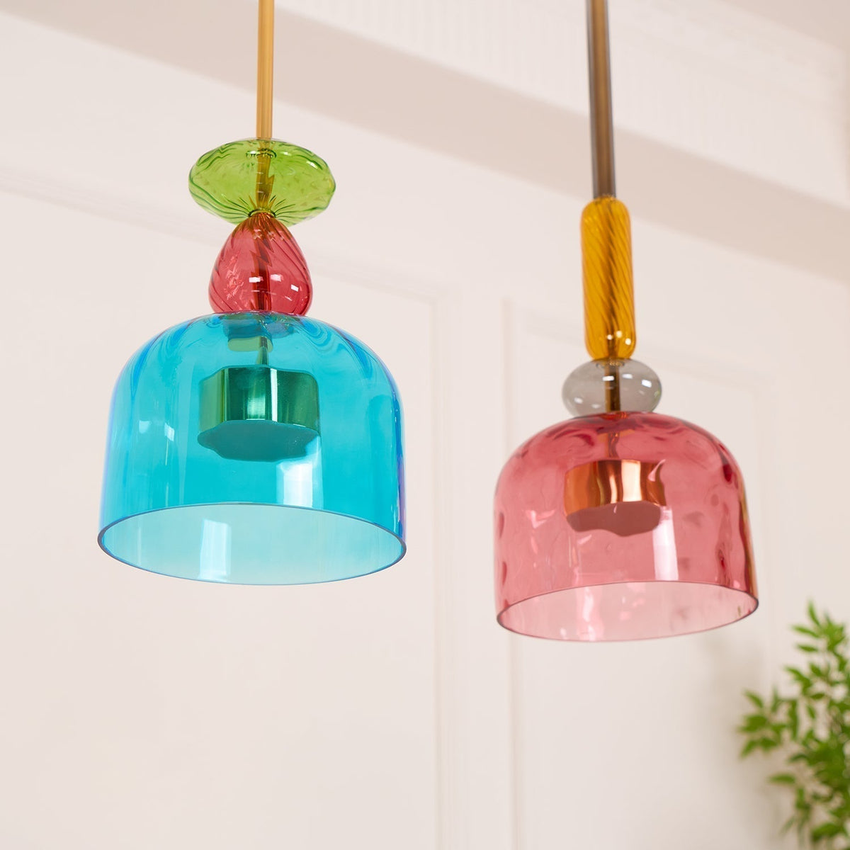 Muse Suspension en Verre Bohémienne