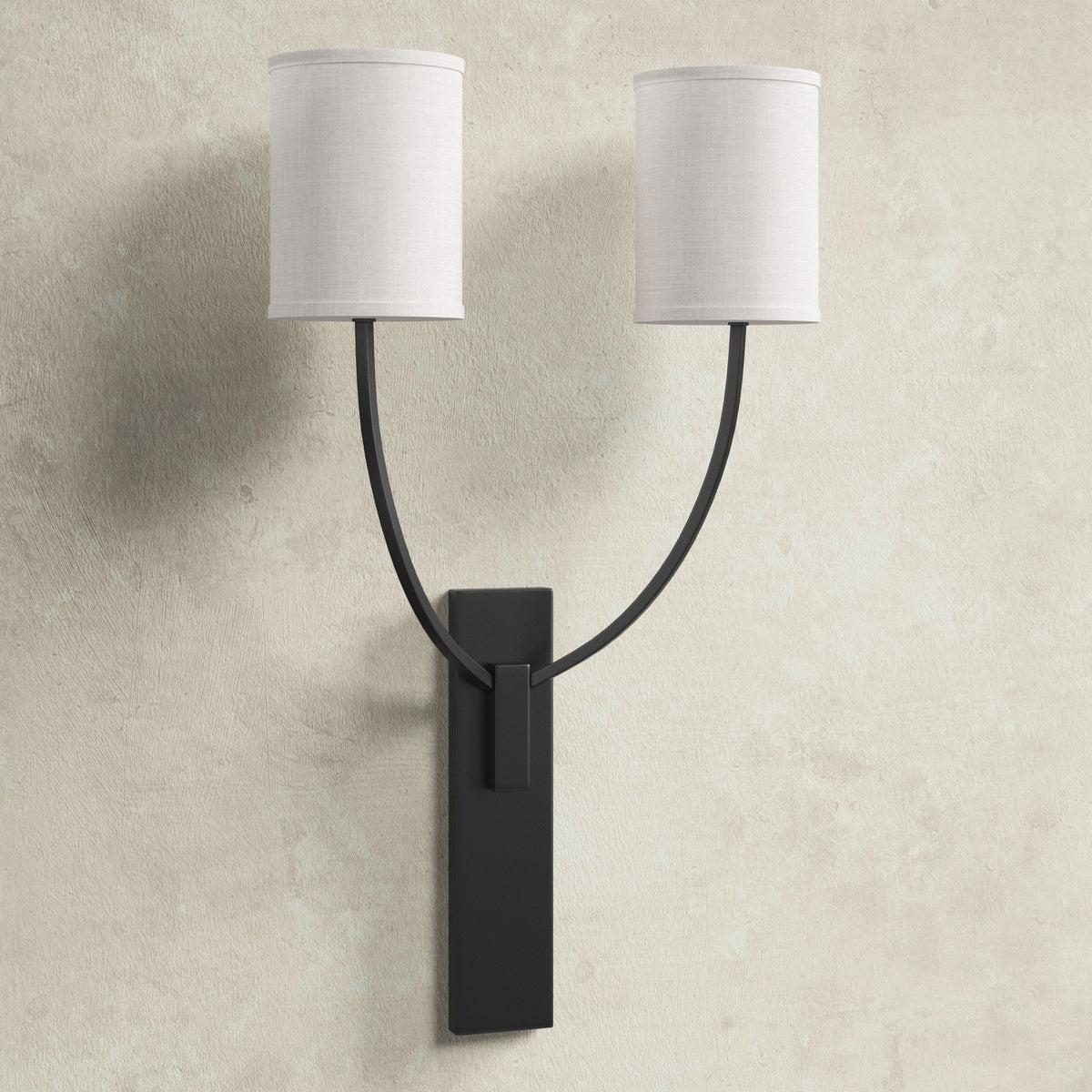 Slate Lampe Murale En Métal Et Tissu Minimaliste Moderne