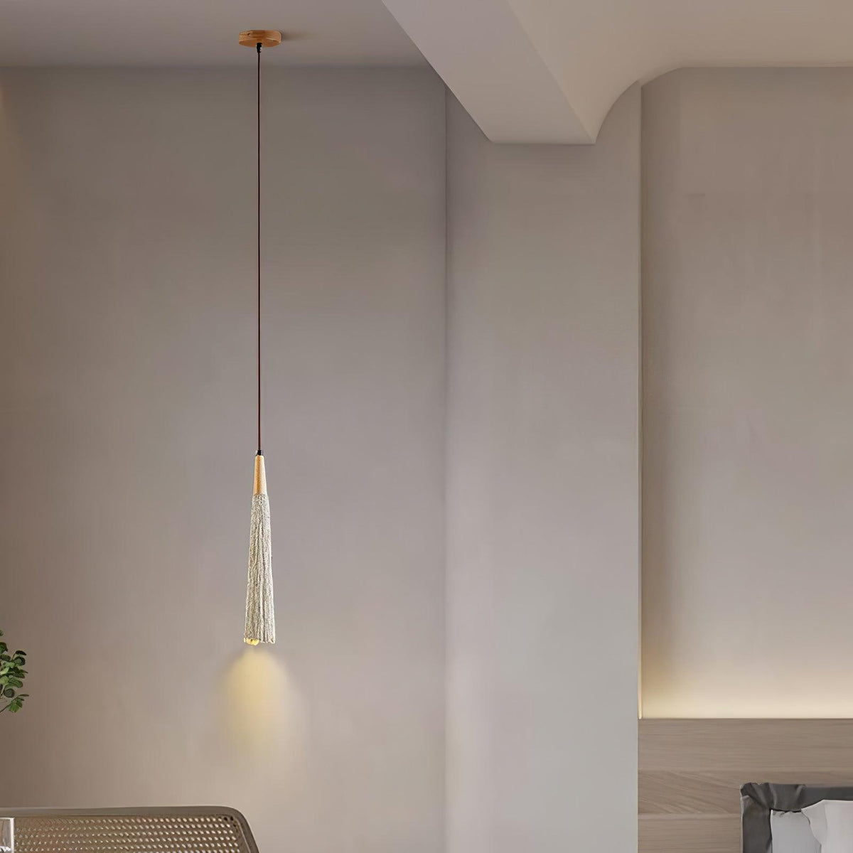 Iselalis Lampe suspendue en béton plissé