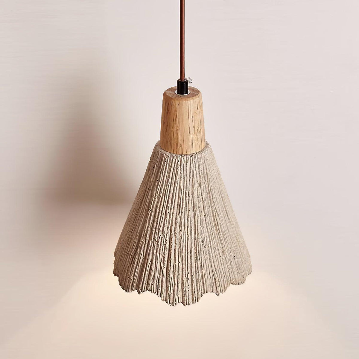 Iselalis Lampe suspendue en béton plissé