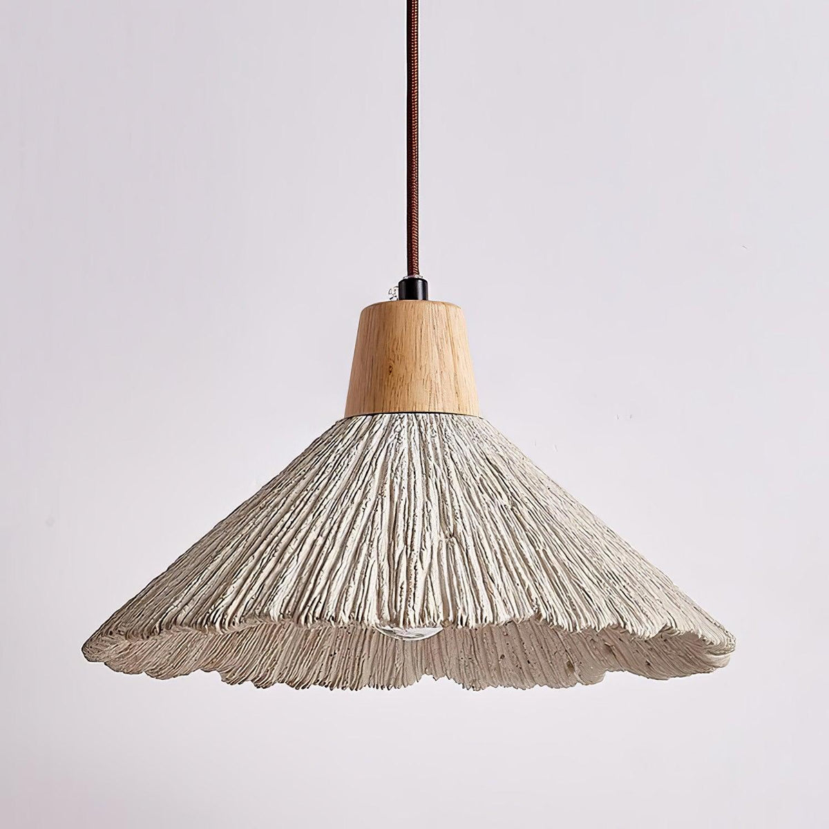 Iselalis Lampe suspendue en béton plissé