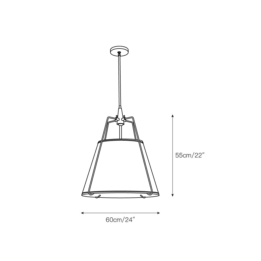 Veshaa Suspension Tissu Industrielle Vintage Tambour