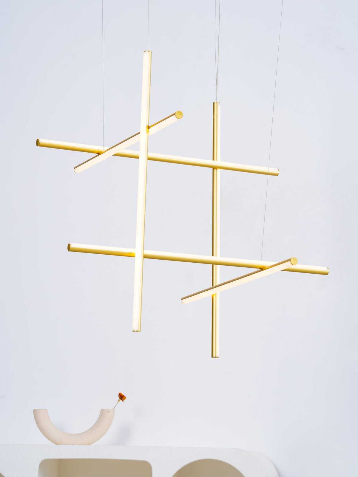 Gridline Linear Chandelier-Neutral Decor
