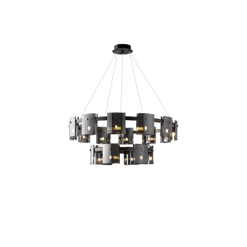Ardaira Lustre Verre Circulaire Bras en Fer