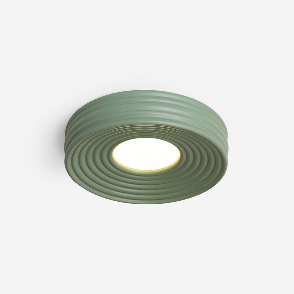 Ceiling Light Ribbed Canopy Textured Contemporary Fixture-Neutral Decor