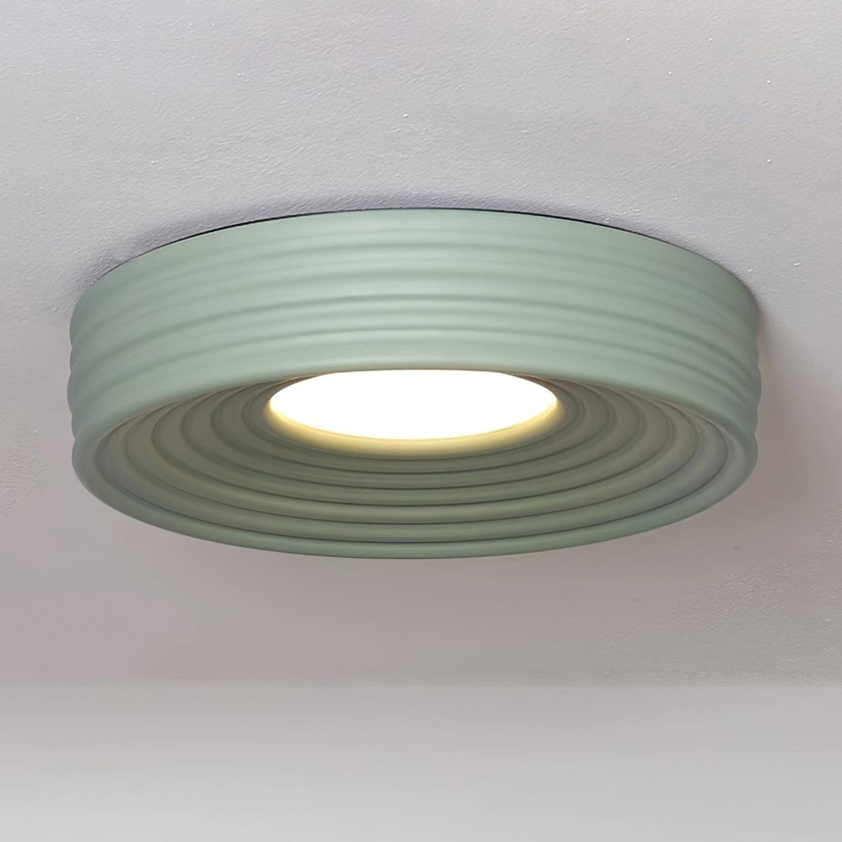 Ceiling Light Ribbed Canopy Textured Contemporary Fixture-Neutral Decor
