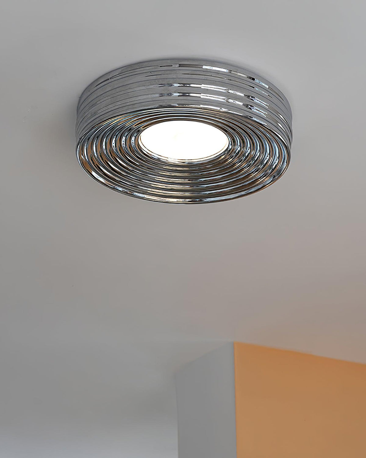 Ceiling Light Ribbed Canopy Textured Contemporary Fixture-Neutral Decor