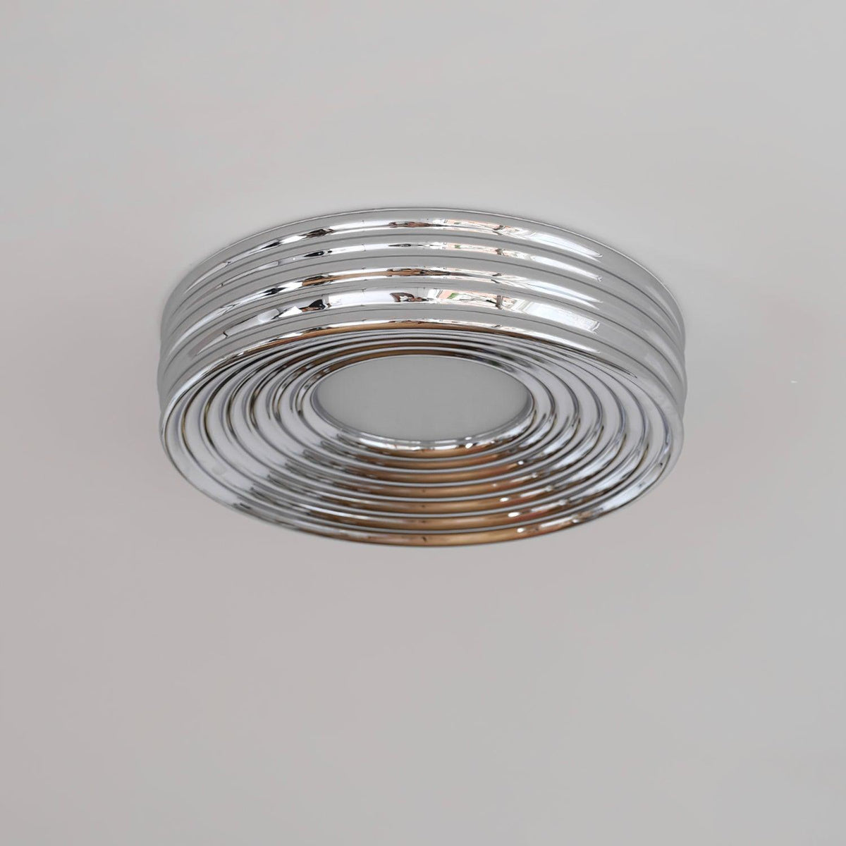 Ceiling Light Ribbed Canopy Textured Contemporary Fixture-Neutral Decor