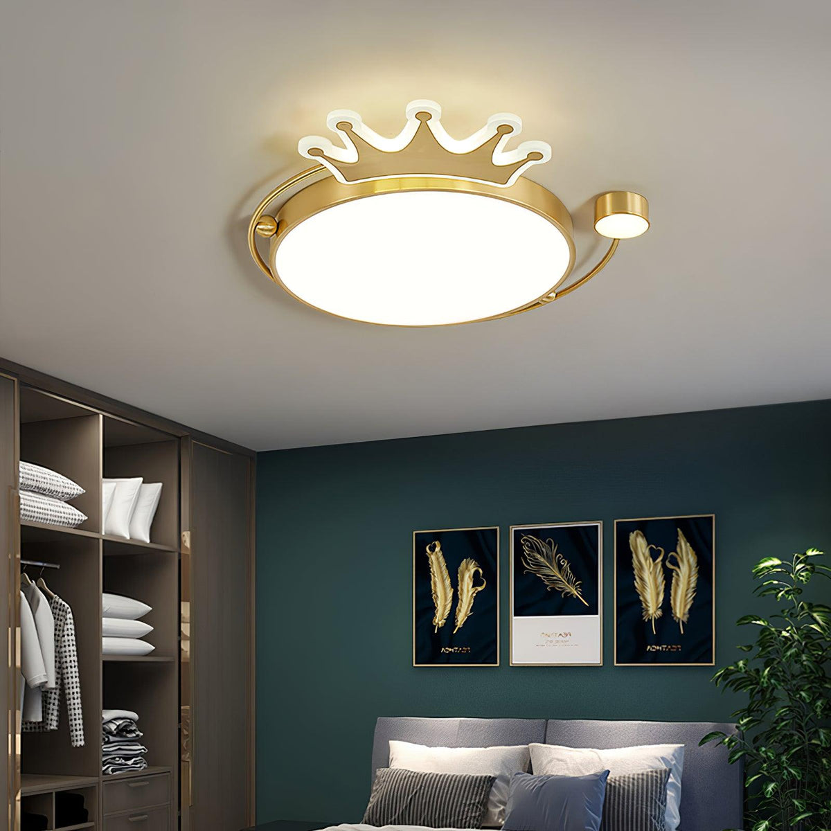 Iselana Lampe Plafonnier Classique Art Couronne