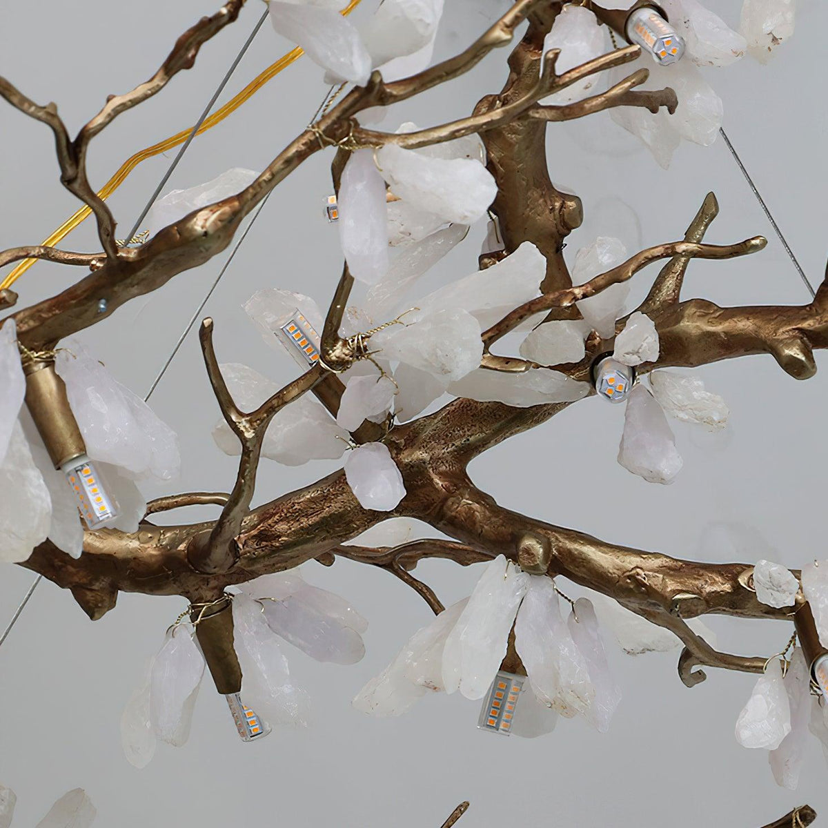 Brinios Lustre Organique en Pierre et Branches