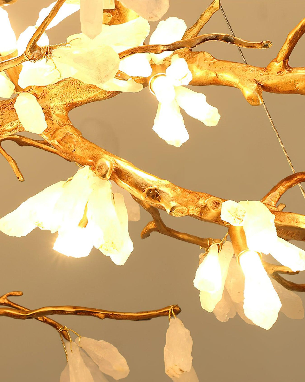 Brinios Lustre Organique en Pierre et Branches