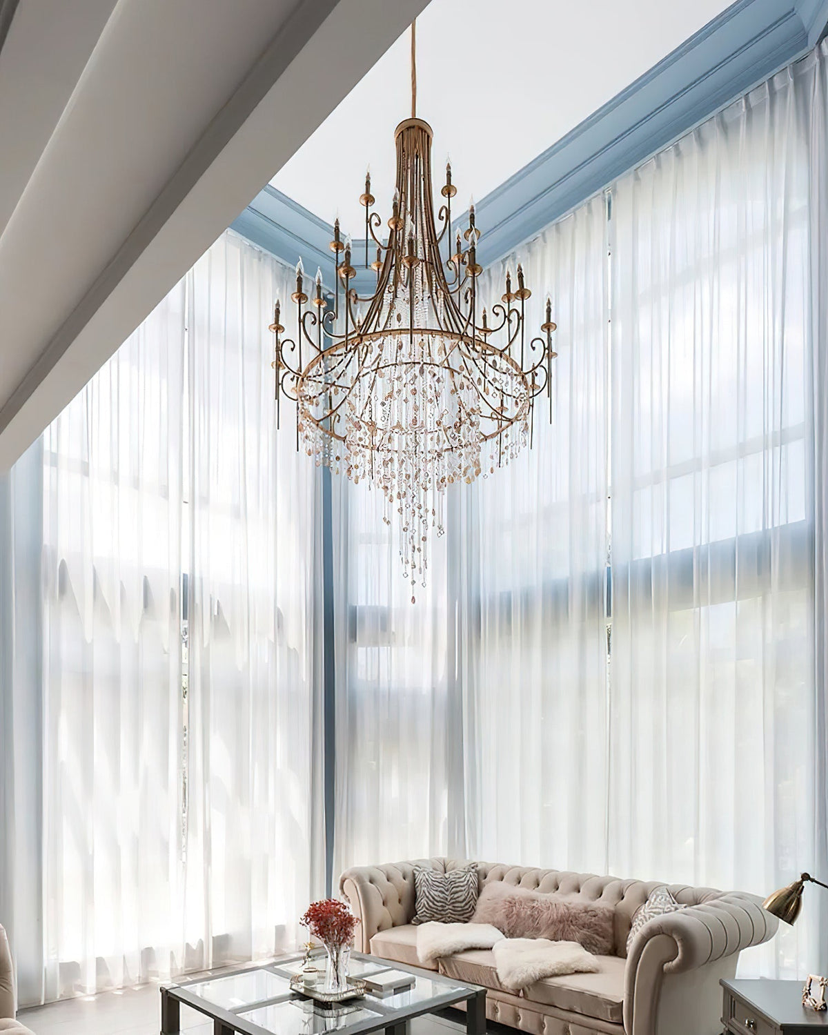 Felaine Lustre Postmoderne Luxe Coquille Cristal