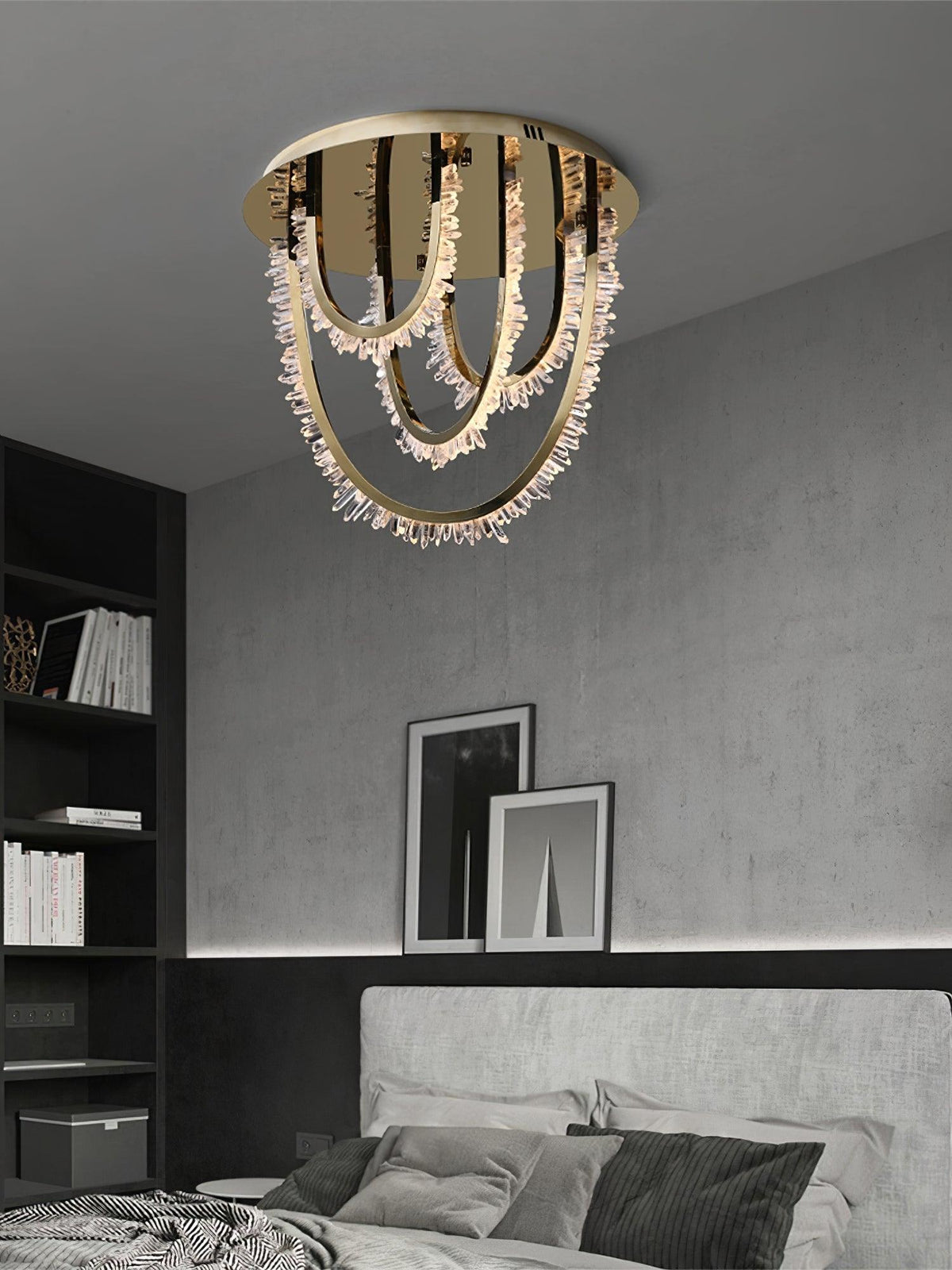 Crystal Lampe Plafonnier Cristal Corde à Créativité Individuelle