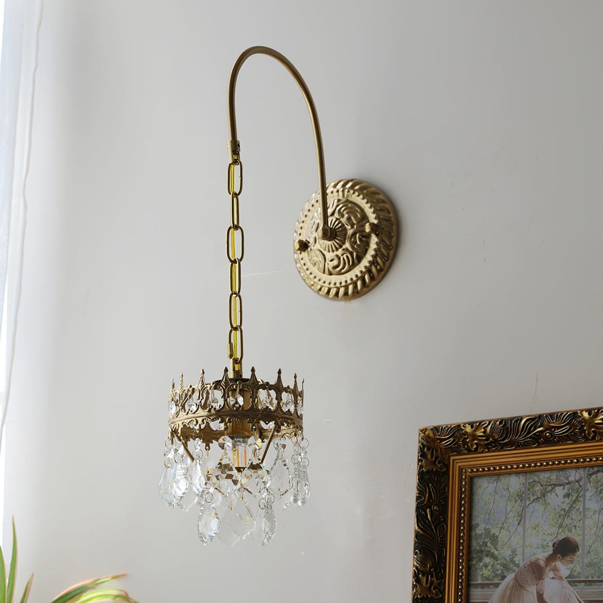 Melaira Applique Murale Art Nordique Couronne en Cristal