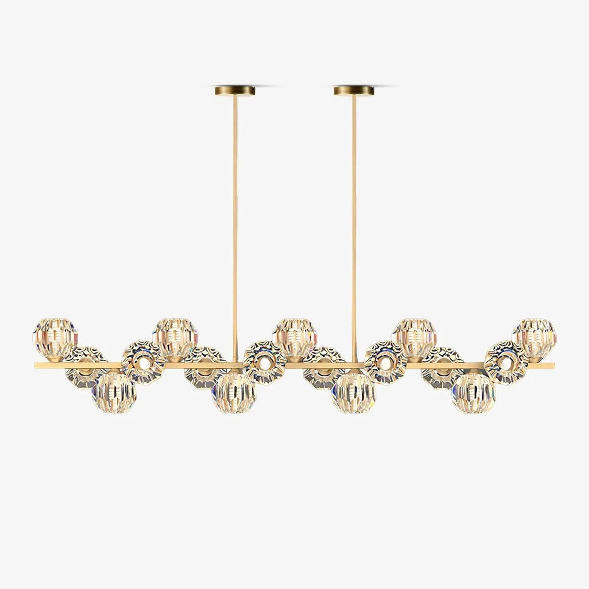 Silvael Lustre Luxueux Boule Laiton Cristal Verre