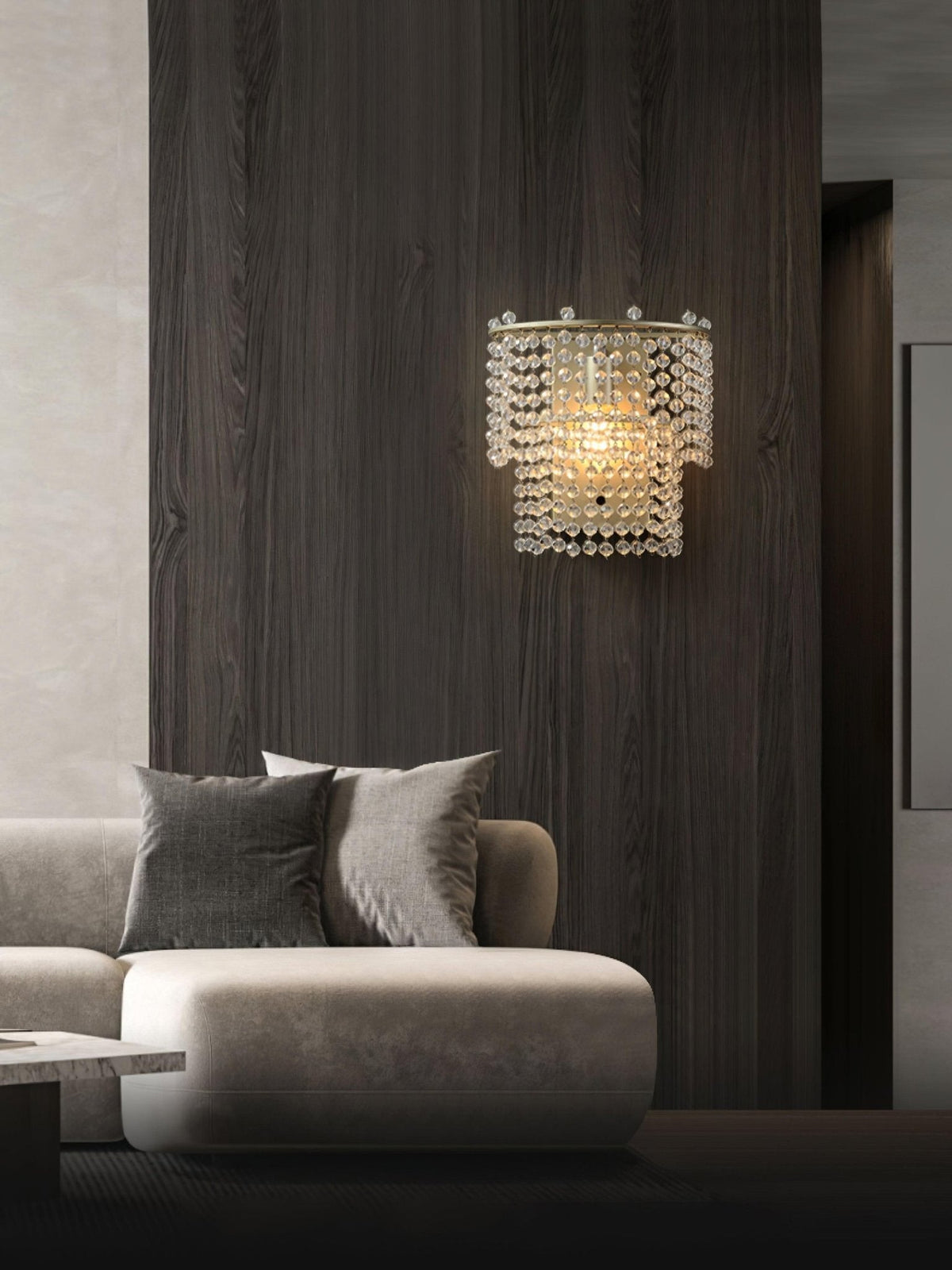 Dova Applique Murale Cascade de Cristal