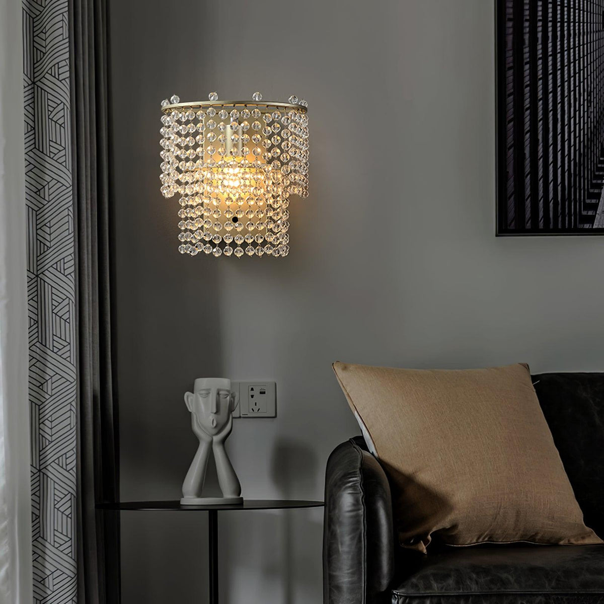 Dova Applique Murale Cascade de Cristal
