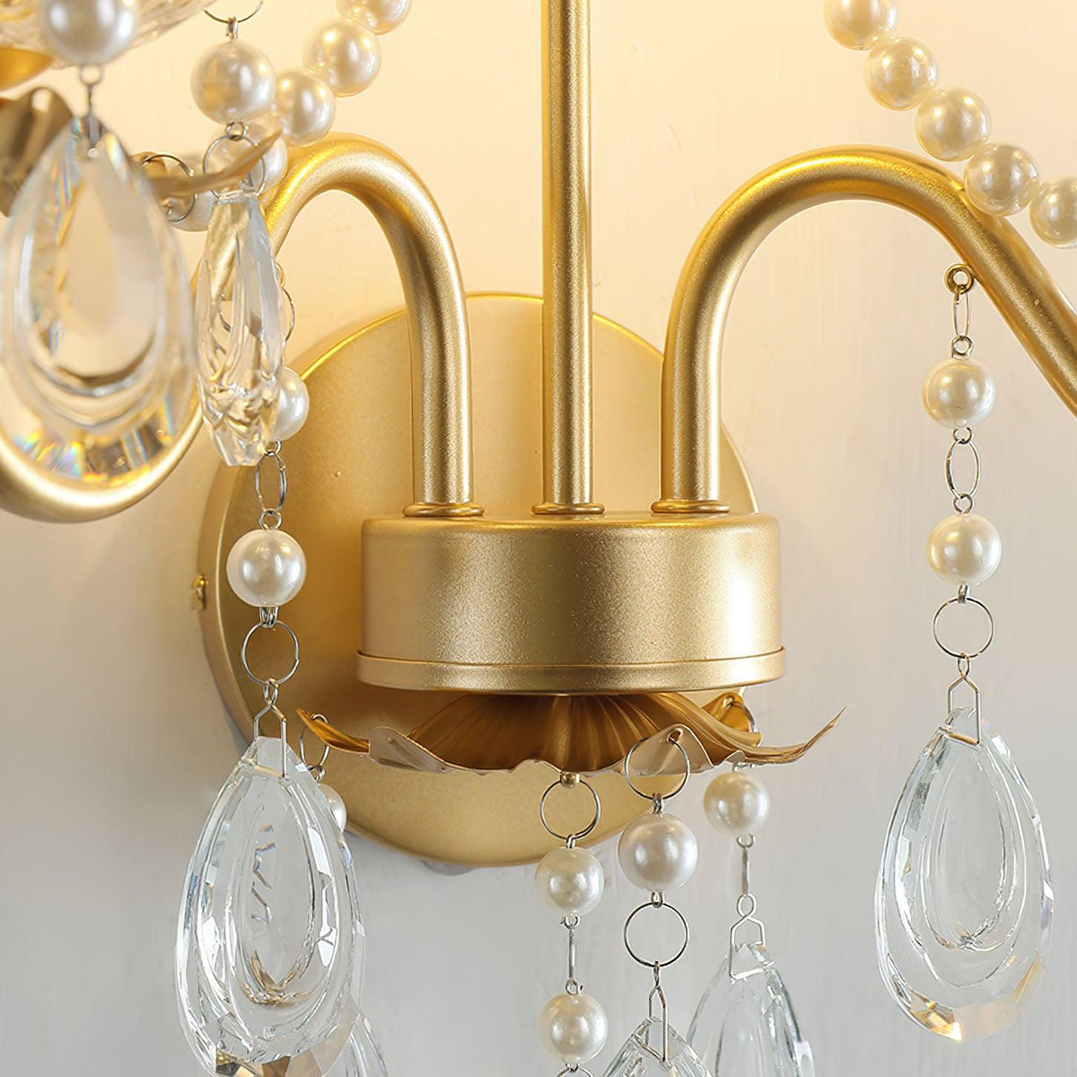 Nydoraris Applique Murale Cristal Chaîne de Perles Élégance