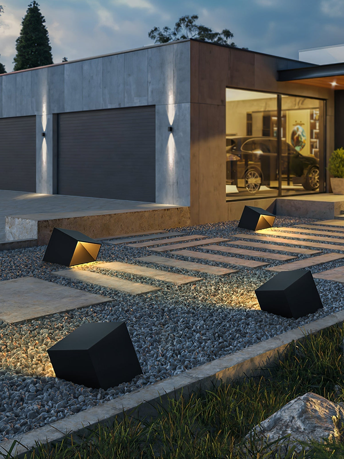 Kirelise Lampe Solaire Extérieure Unique Cube Jardin