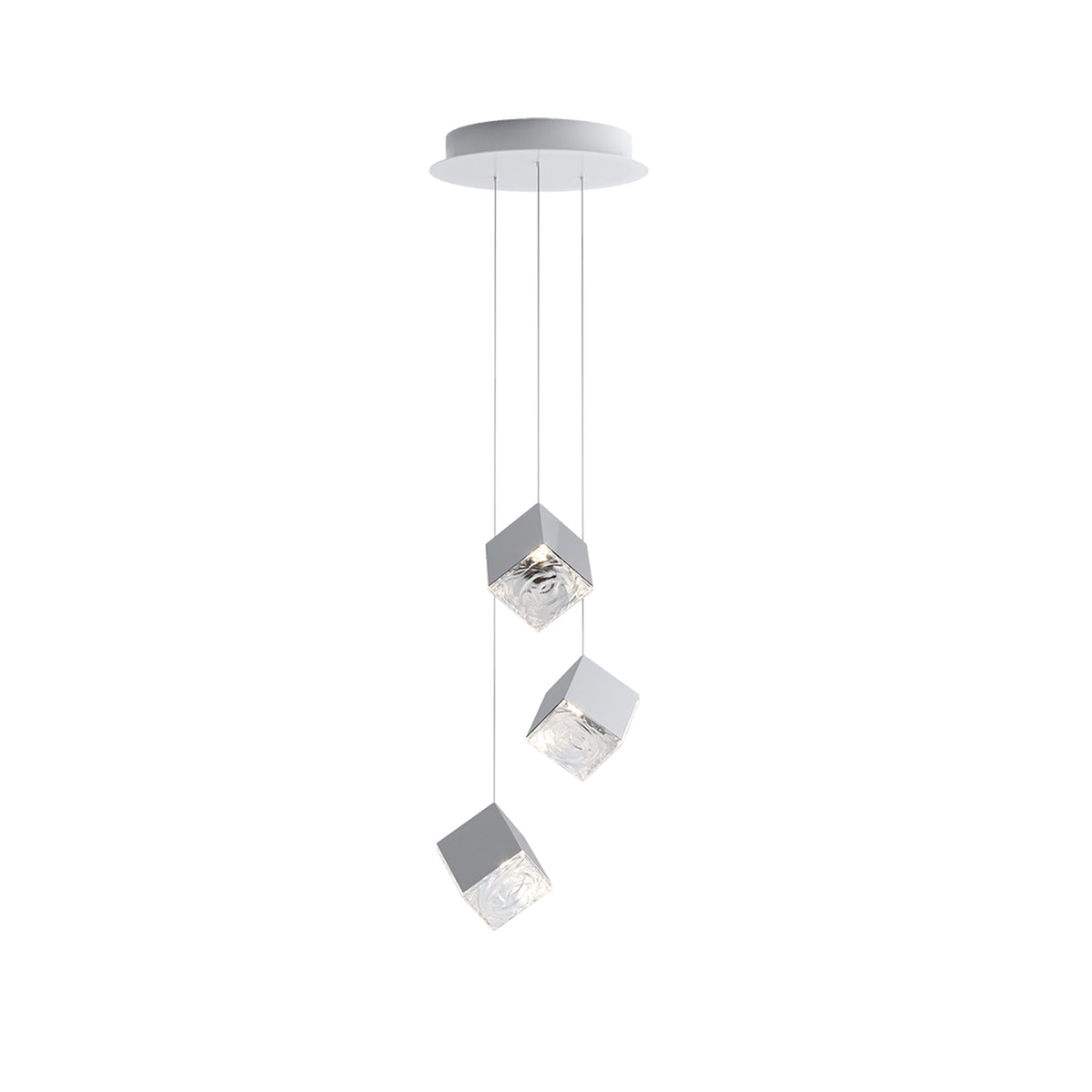 Cubic Luster Cascade Chandelier-Neutral Decor