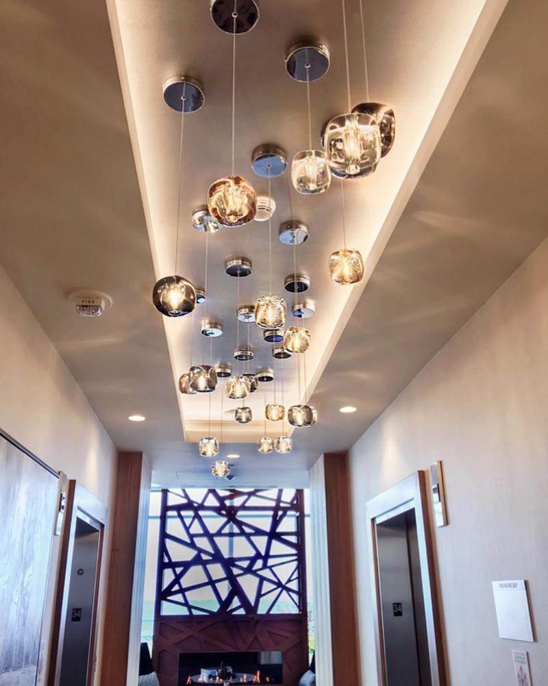 Glowcube Lustre en Cristal Moderne
