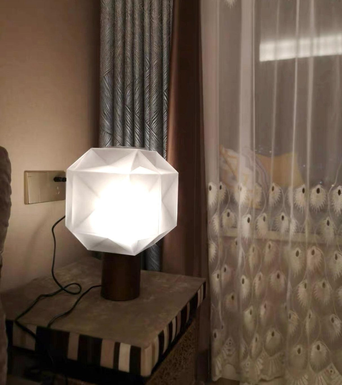 Olveira Lampe de Table Art Nordique en Verre Haut de Gamme