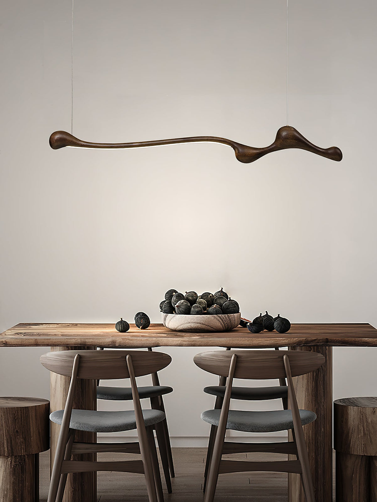 Solarace Lampe à suspension rétro en bois