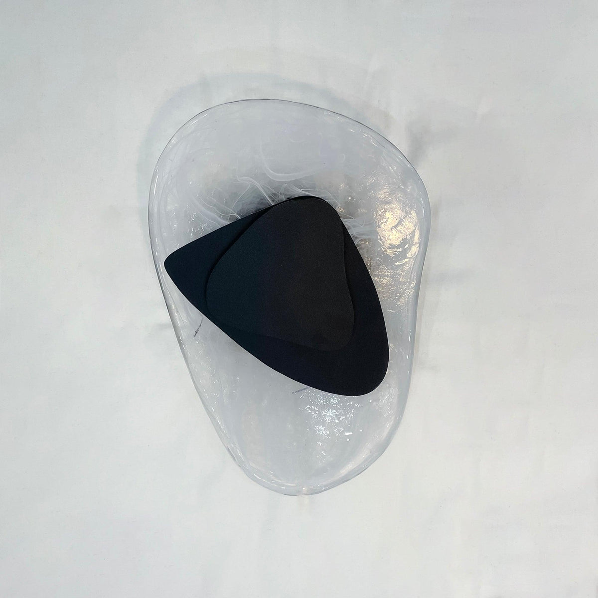 Beatrice Applique Murale Artistique en Verre Noir
