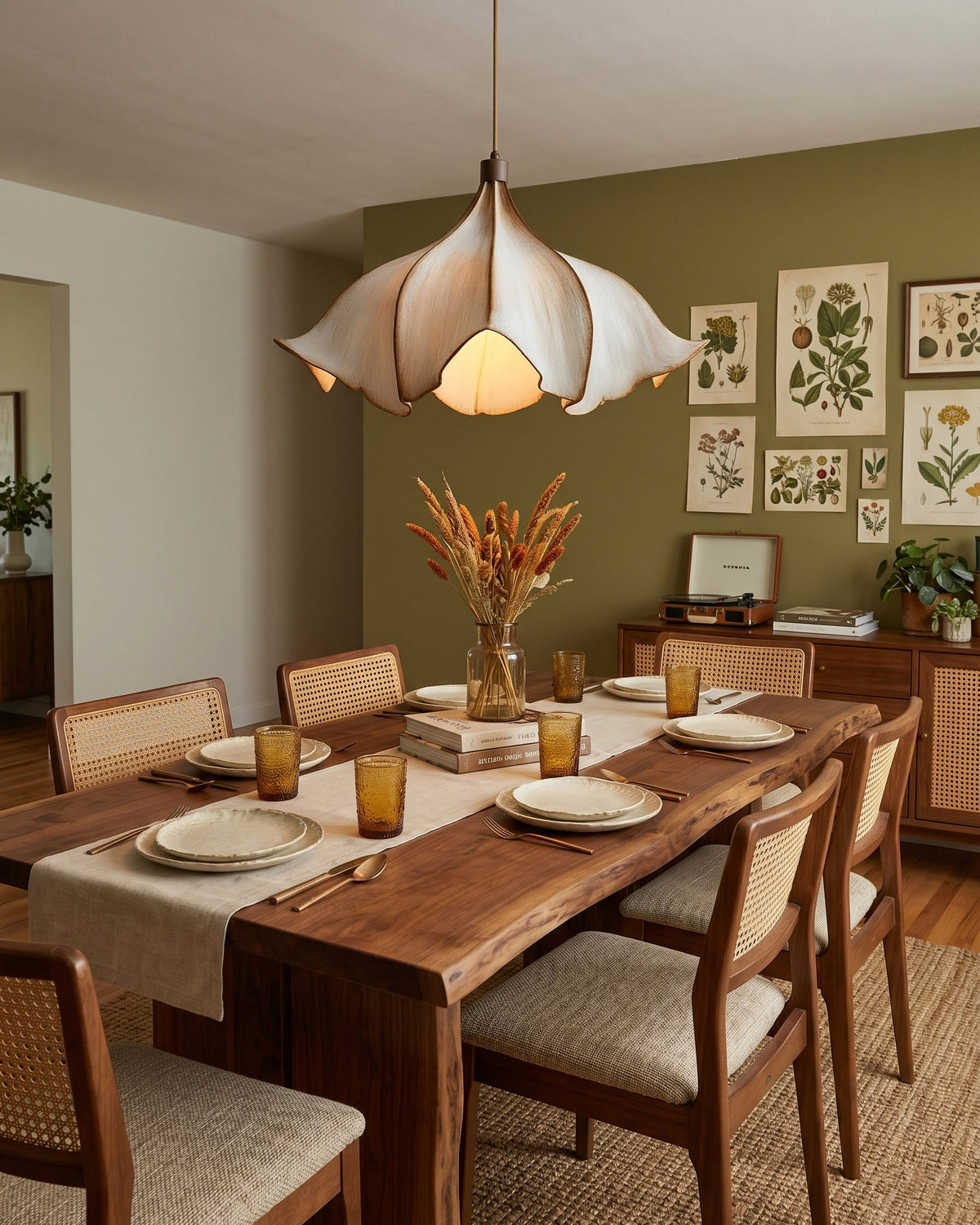 A cluster of two Viscontea Pendant Lights hanging at different heights.