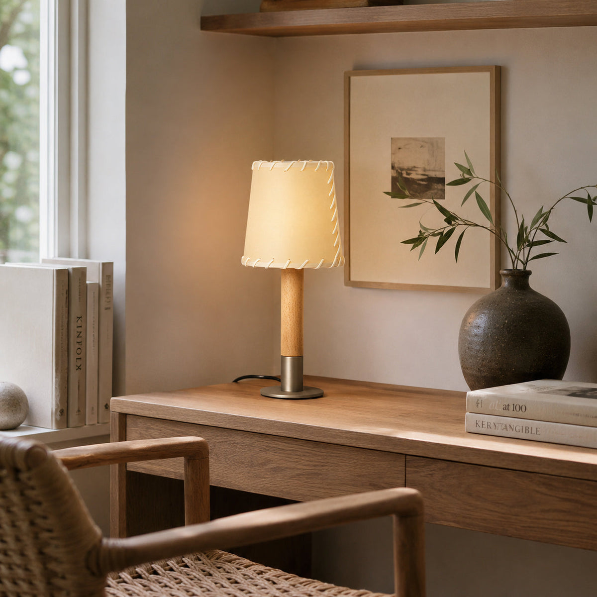 The Kove Parchment Table Lamp against a neutral background.