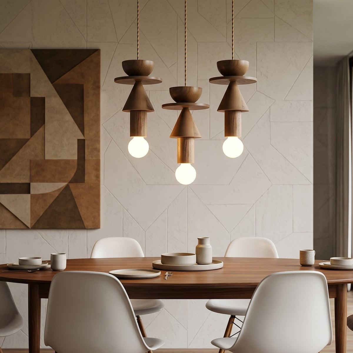 Model A of the Vanya Geometric Pendant Light against a neutral background.