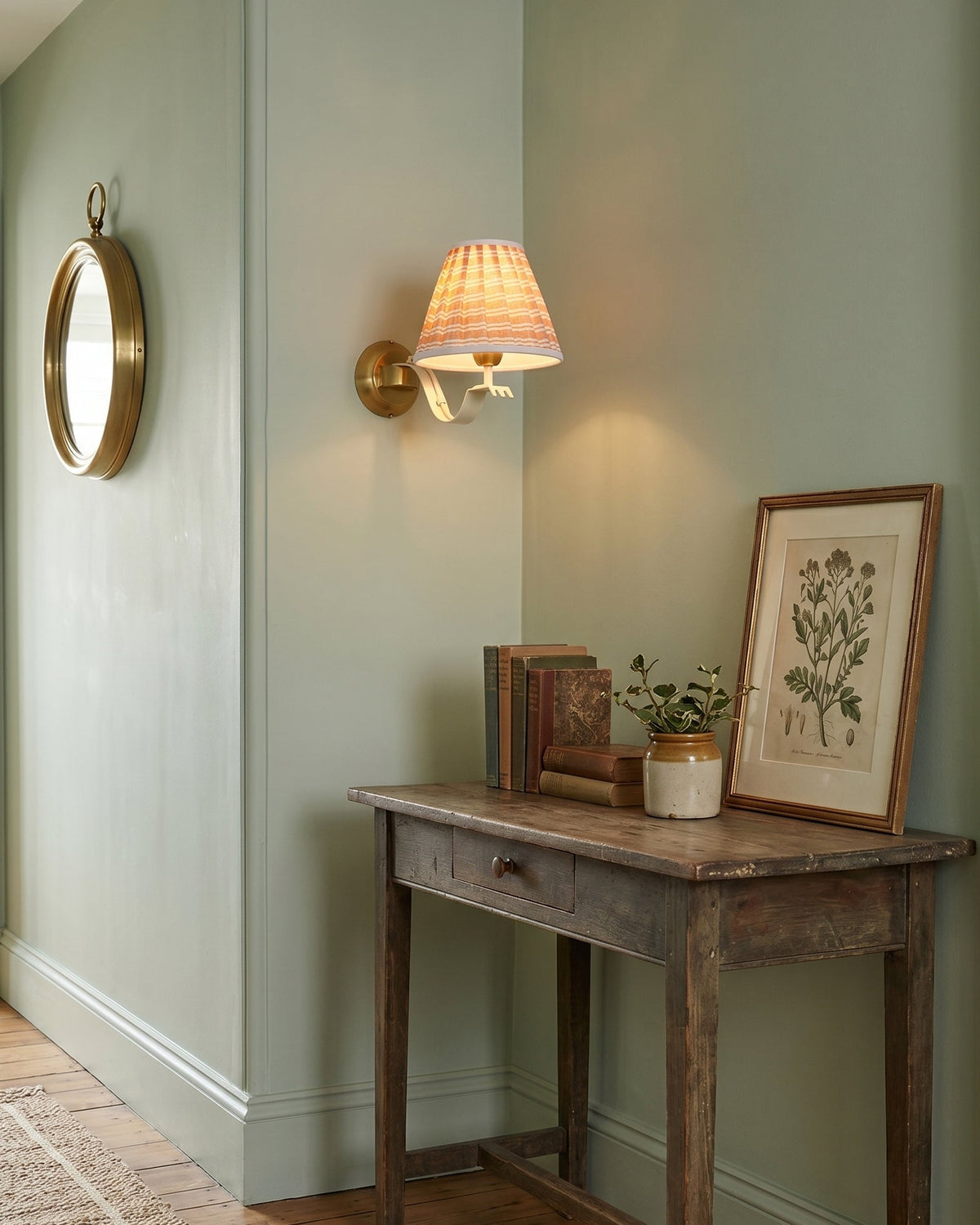 Side profile of the Penelope Pleated Wall Sconce.