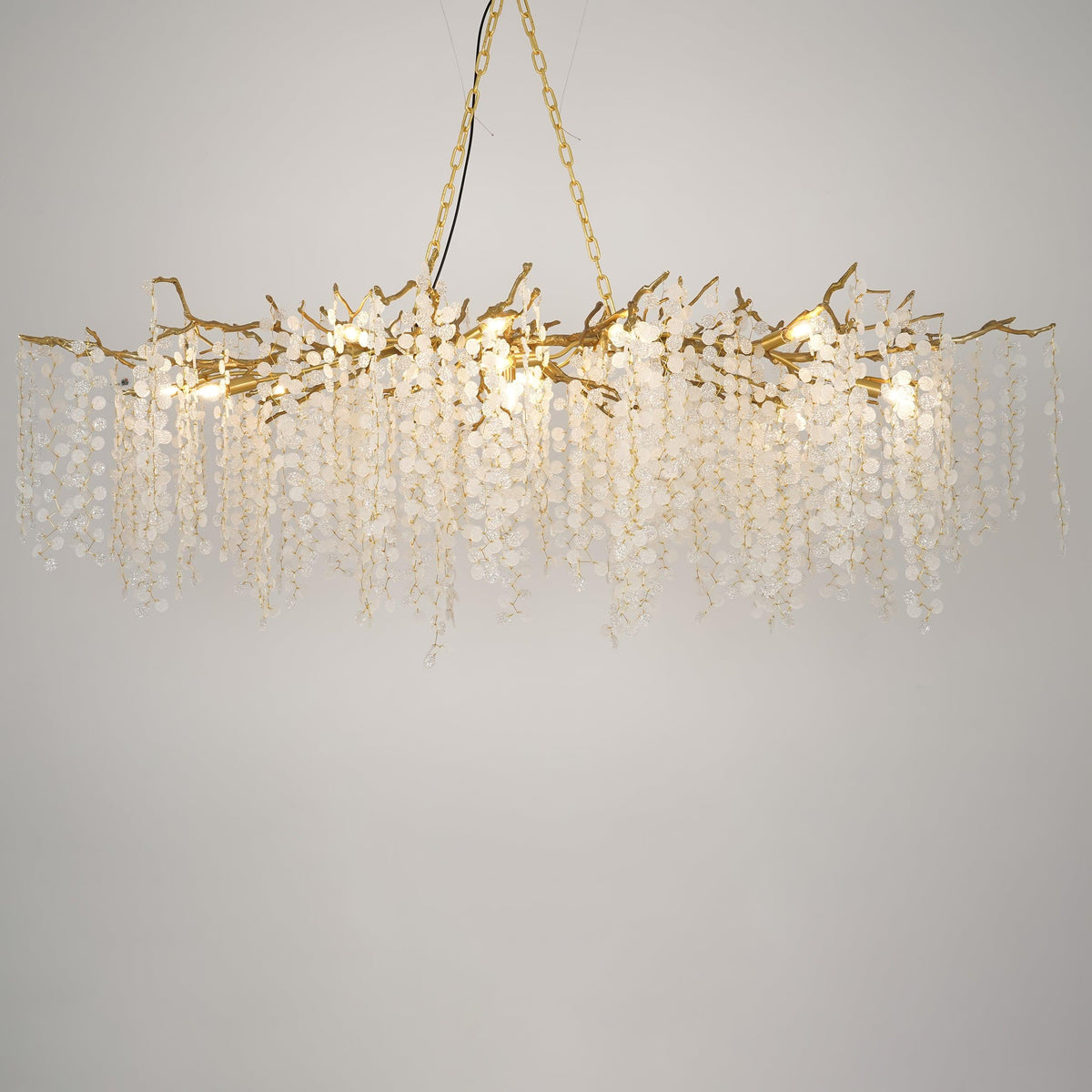 Ravelise Suspension Lampe Goutte de Rosée en Cristal