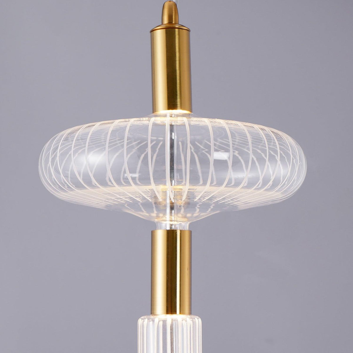 Torilia Lampe à suspension en cristal cylindrique Cipher contemporaine