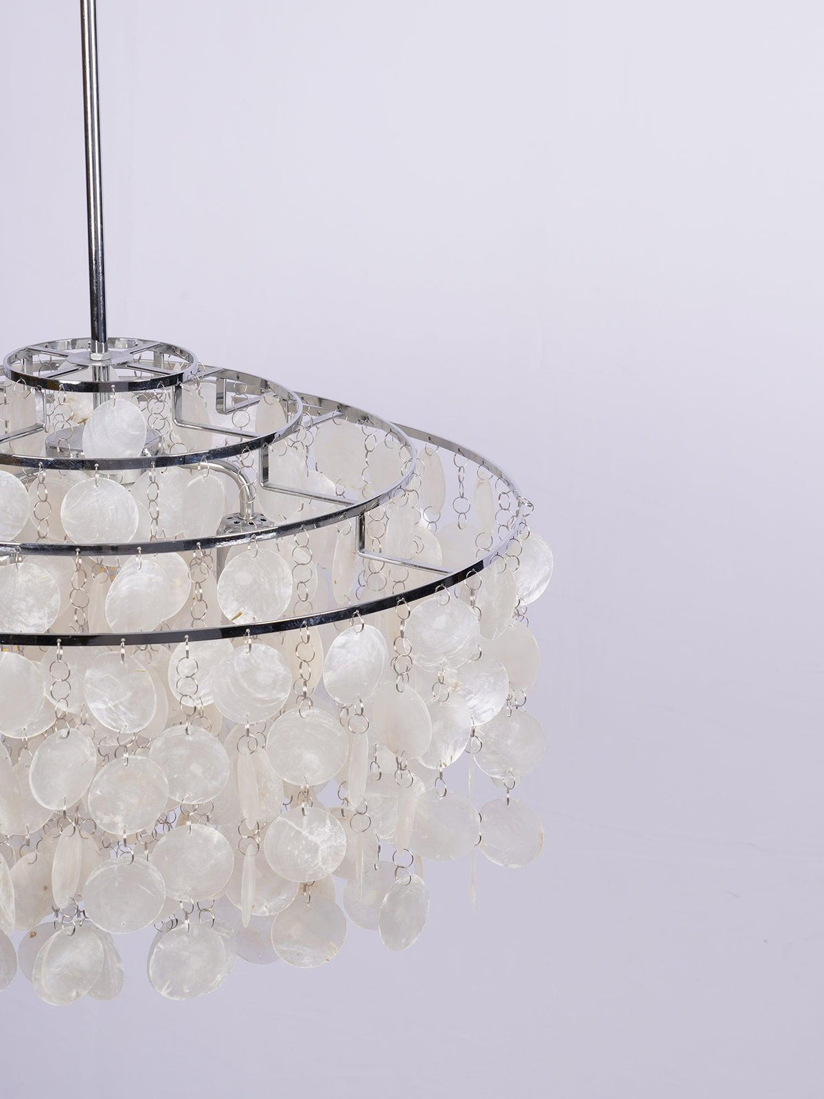 Delene Suspension Lampe Anneau Rond en Coquillage