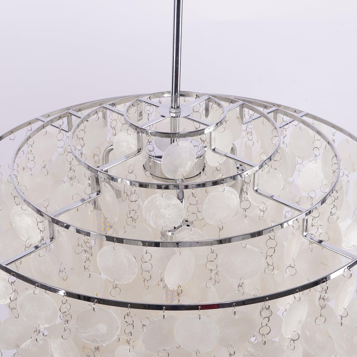 Delene Suspension Lampe Anneau Rond en Coquillage