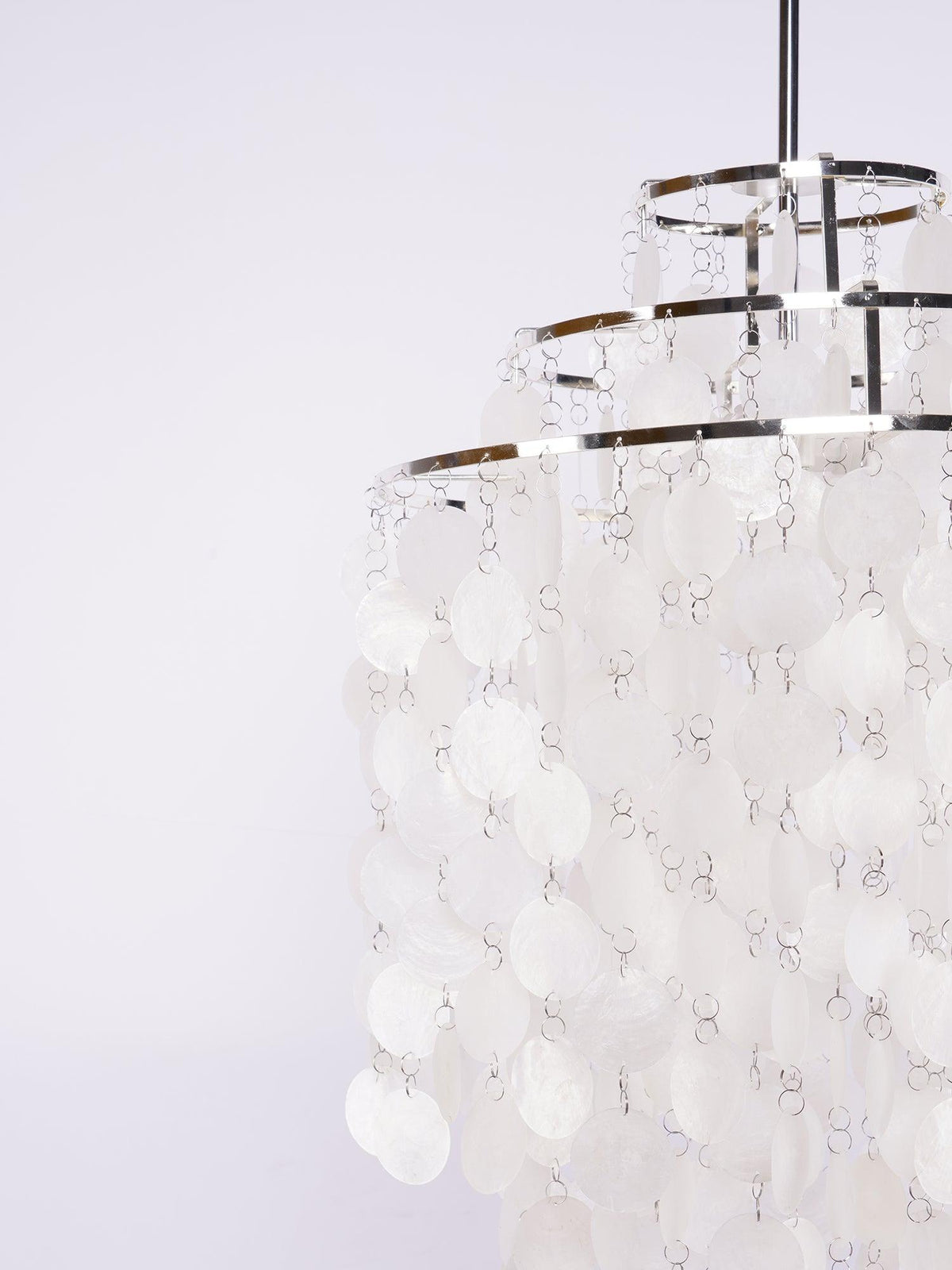 Delene Suspension Lampe Anneau Rond en Coquillage