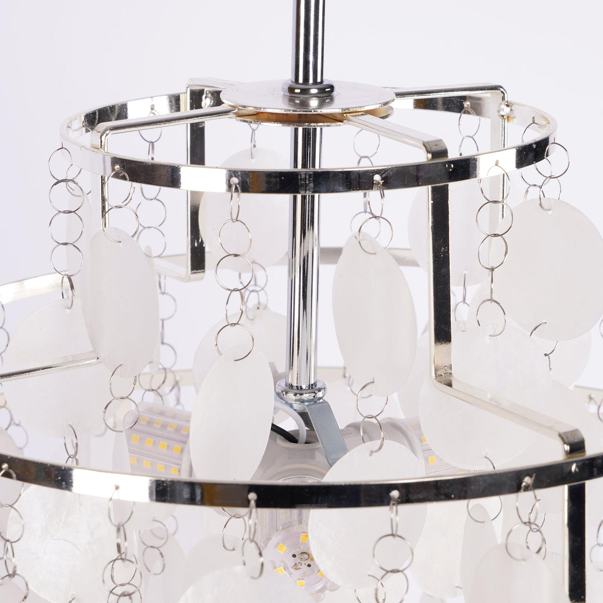 Delene Suspension Lampe Anneau Rond en Coquillage