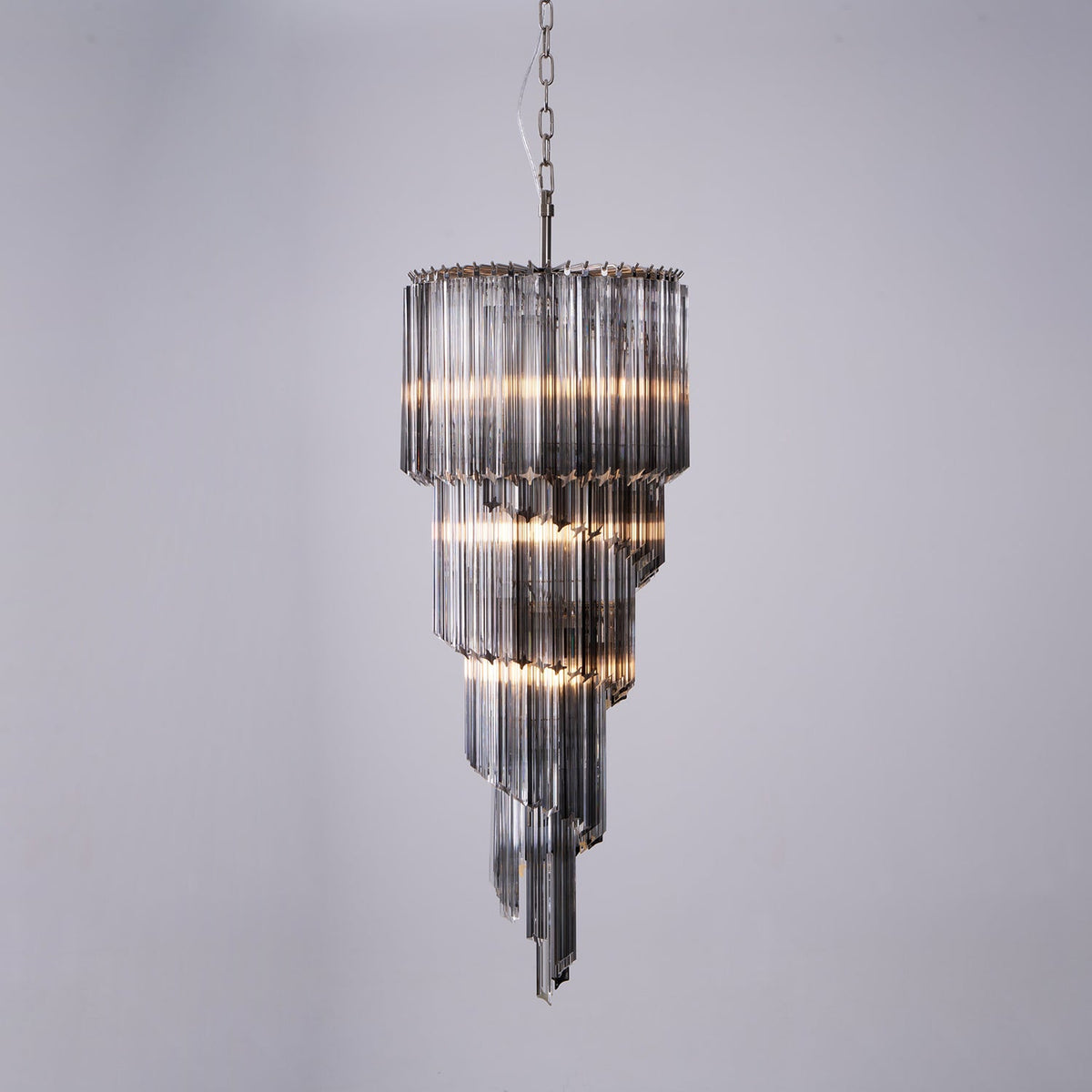 Darenona Lustre Fumé Verre Spirale