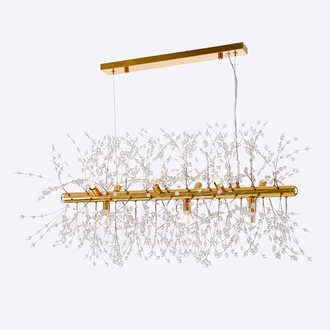 Bastiana Lustre Laiton Linéaire Cristal Branche