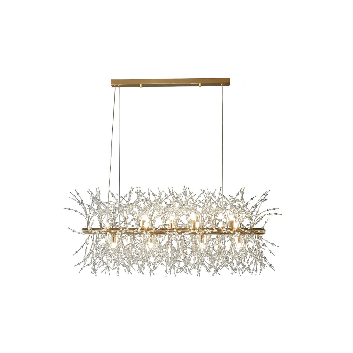 Bastiana Lustre Laiton Linéaire Cristal Branche